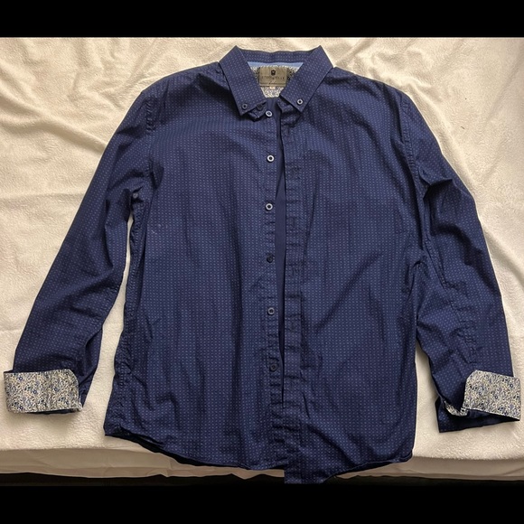 Blue, Steel & Jelly Button Up with “Robert Graham Type design on wrists” - Picture 1 of 1